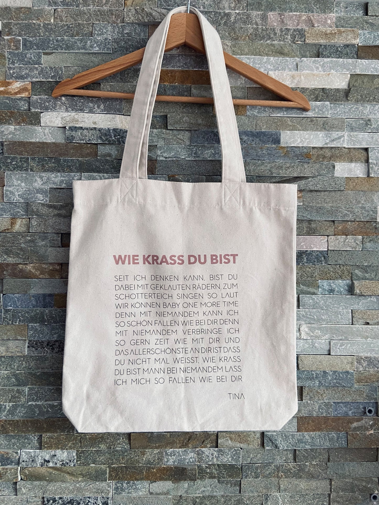 Tina Naderer "Wie krass du bist" Tote Bags